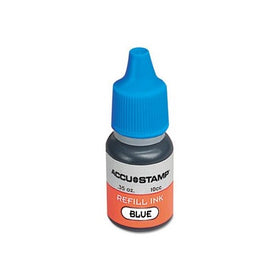 ACCUSTAMP Ink Refill for Pre-Ink Stamps, Blue, .35oz (090682)