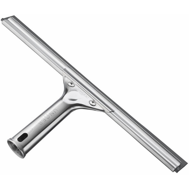 Unger Professional Stainless Steel Heavy-Duty Squeegee, 12"