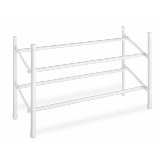 Whitmor Expandable and Stackable Shoe Rack, White