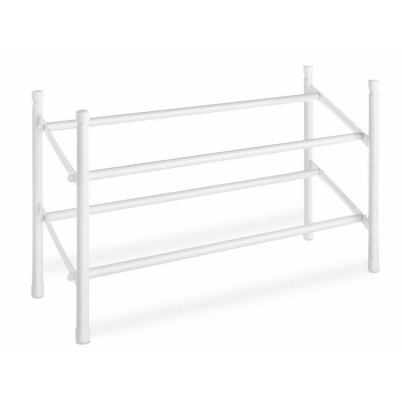 Whitmor Expandable and Stackable Shoe Rack, White