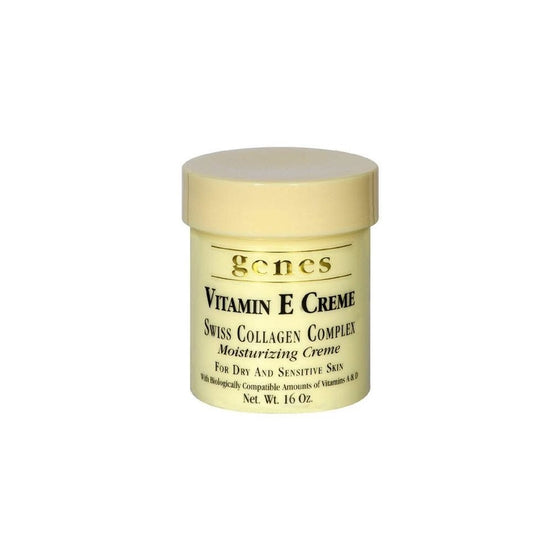 Genes Vitamin E Creme Swiss Collagen Complex Moisturizing Creme for Dry and Sensitive Skin 16 oz