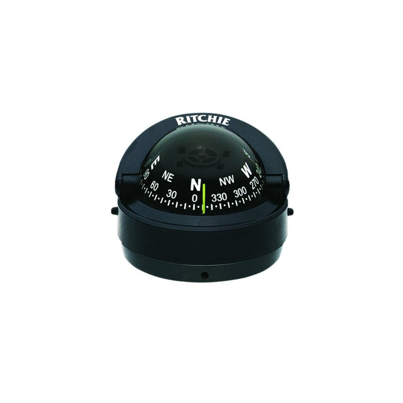 S-53 Ritchie Navigation Explorer Compass 2 3/4-Inch Dial with Surface Mount (Black)
