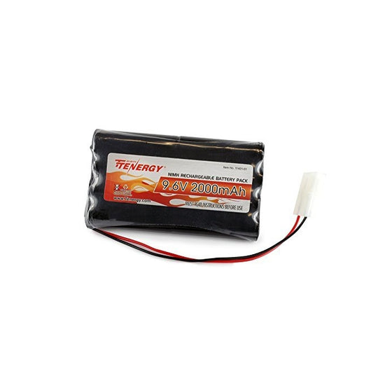 Tenergy 9.6V 2000mAh NiMH High Capacity Battery Pack for RC Cars, boats, Robots, Security