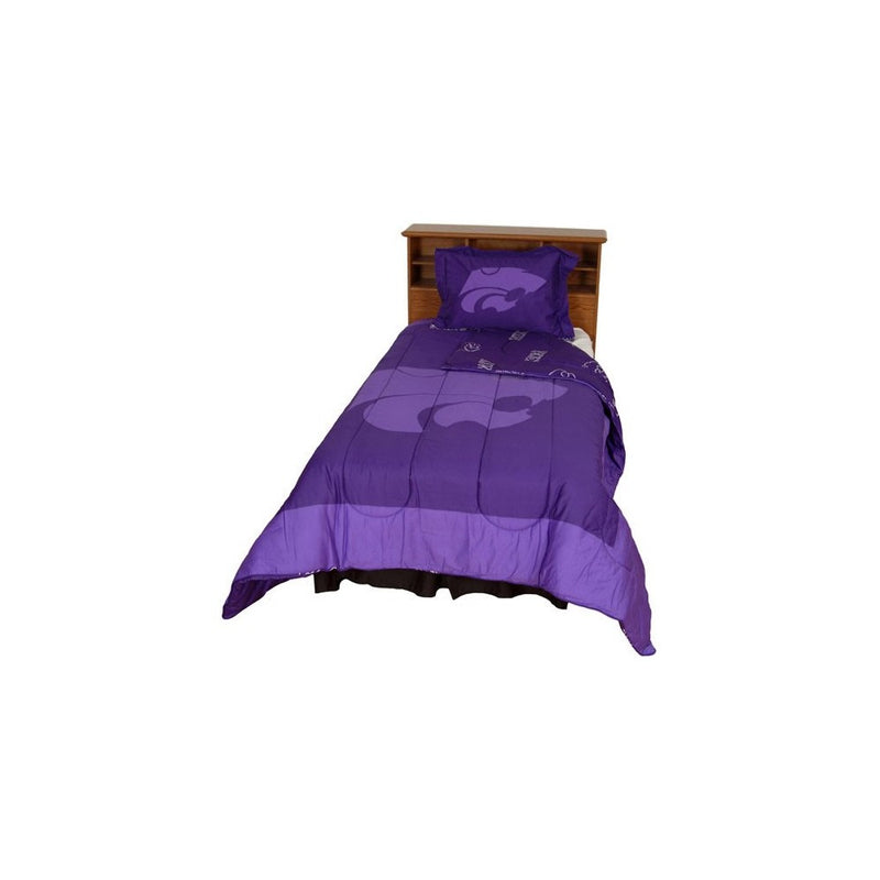 College Covers Kansas State Wildcats Reversible Comforter Set, Full