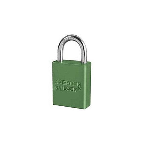 Master Lock A1105GRN Aluminum Green Safety Padlock with 1/4" X 1" Shackle (Pack of 6)