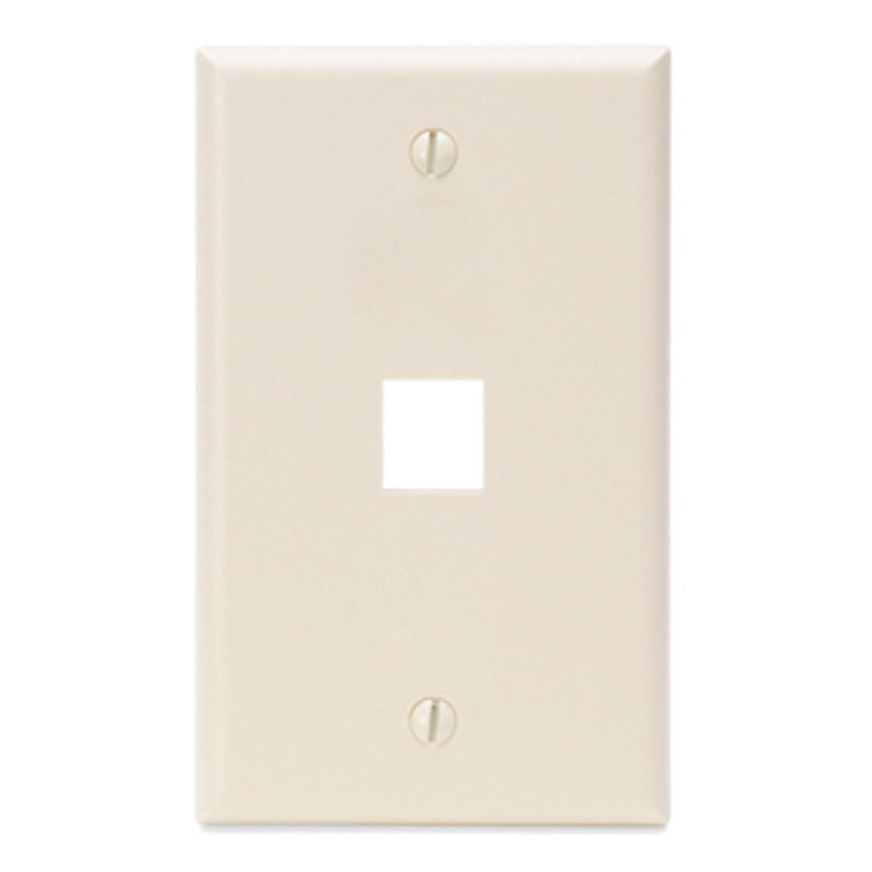 Leviton 41080-1TP 1-Port QuickPort Wall Plate, Light Almond