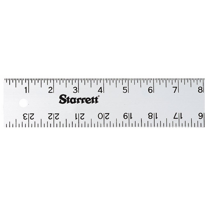 Starrett ASE-24 Anodized Aluminum Straight Edge Rule, 24" Length, 2" Width