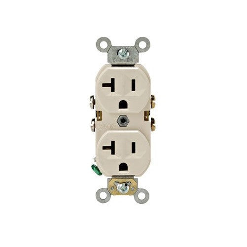 Leviton S06-0BR20-0TS Light Almond 20 Amp Duplex Receptacle