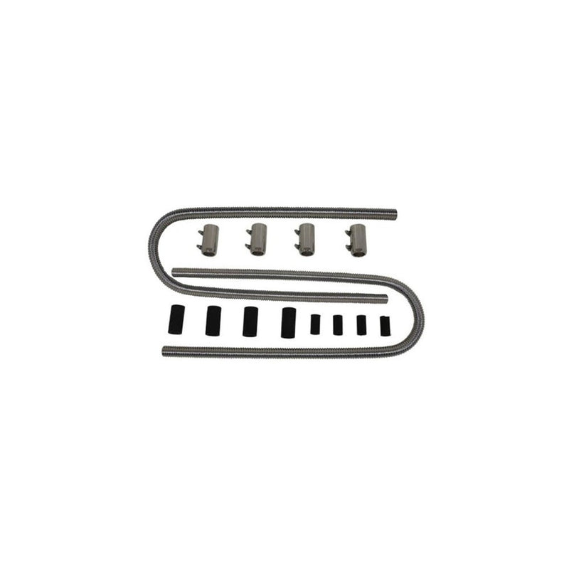44" Stainless Chrome Heater Hose Kit - Chevy/Ford/Mopar