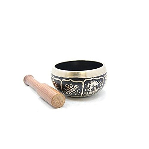 Exquisite 4 Inch Tibetan Singing Bowl Made in Nepal with Wooden Striker