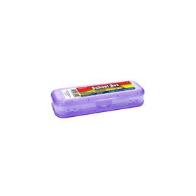 HQ Advance Products Plastic School Box, 2-Sided, Assorted Colors (38010)