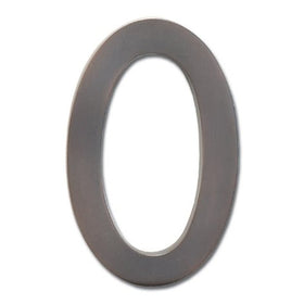Architectural Mailboxes 3582DC-0 Brass 4-Inch Floating House Number, Dark Aged Copper"0"