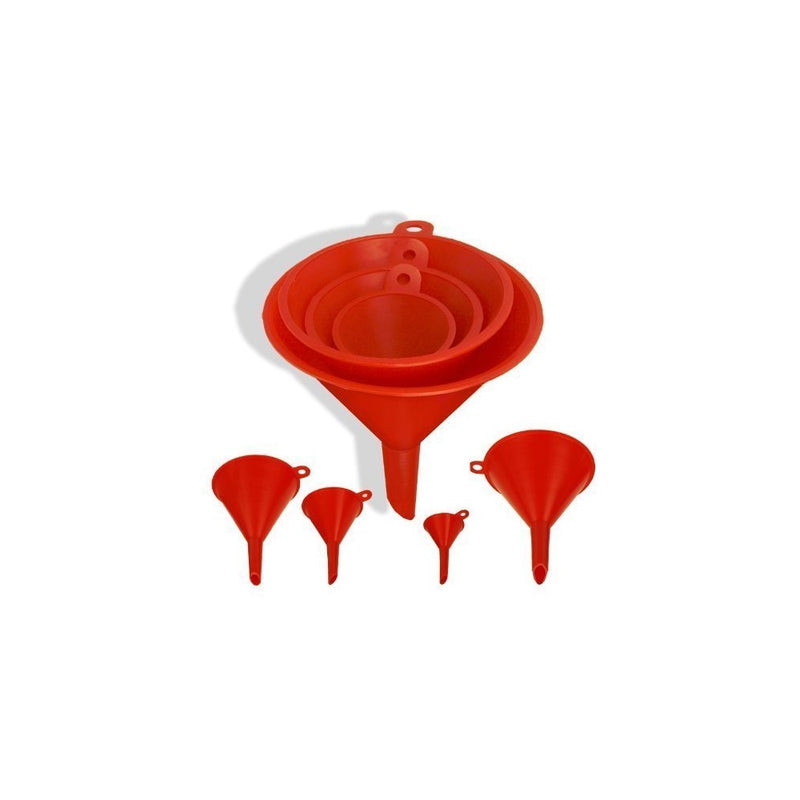 ProTool 4pc Size Plastic Funnel Set for Liquids Dry Goods