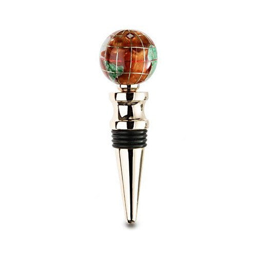 Gemstone Globe Color: Copper Amber, Finish: Light Gold