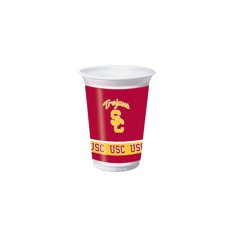 8-Count NCAA 20 oz. Premium Plastic Cups, USC Trojans