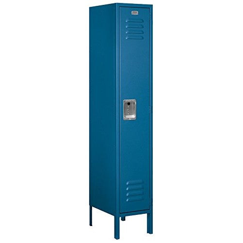 Salsbury Industries 61155BL-U Single Tier 12-Inch Wide 5-Feet High 15-Inch Deep Unassembled Standard Metal Locker, Blue