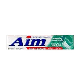 Aim Whitening Mint Gel Toothpaste with Baking Soda 6 oz. (3-Pack)