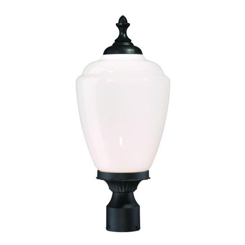 Acclaim 5367BK/WH Acorn Collection 1-Light Post Mount Outdoor Light Fixture, Matte Black