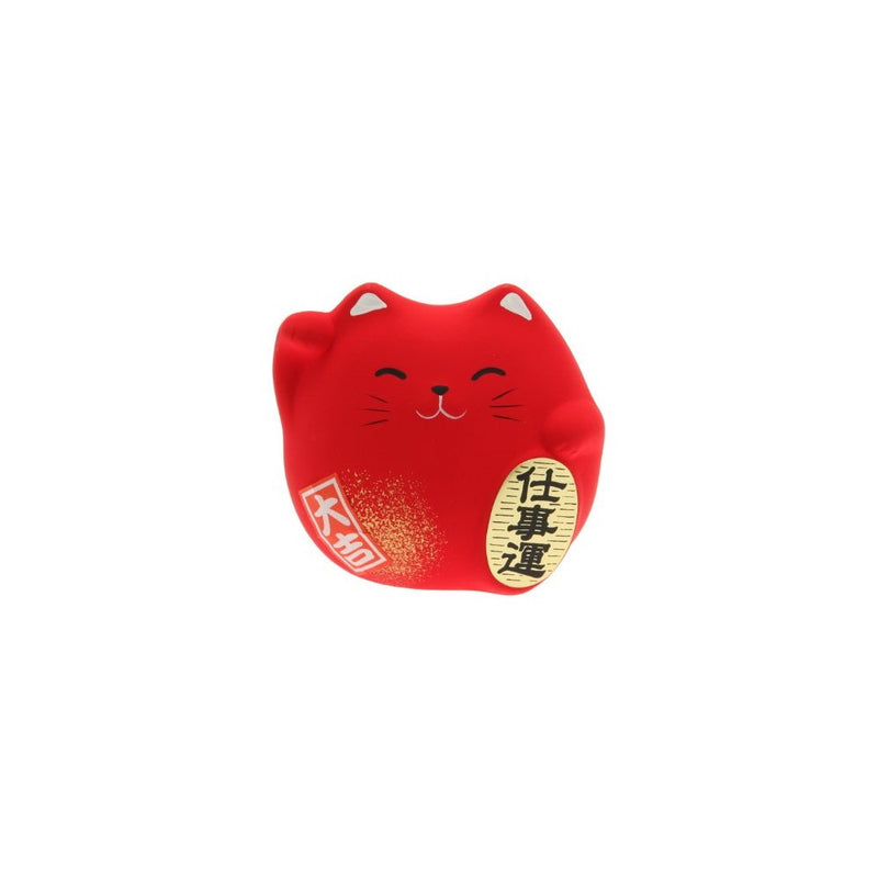 Kotobuki Maneki Neko Charm Shigoto-un Collectible Figurine, Successful Career, Red