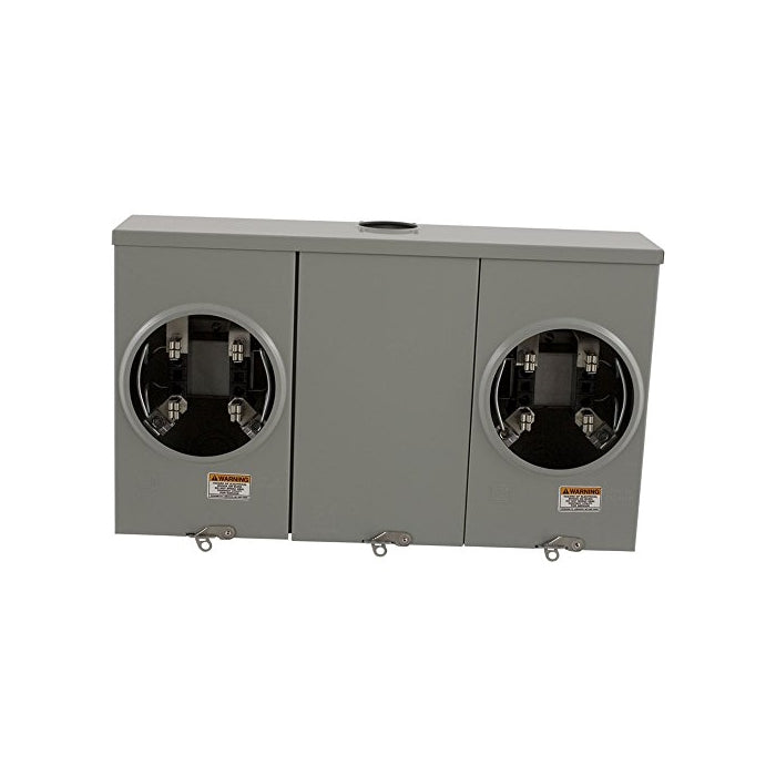 Square D by Schneider Electric UT2R2122B 200A Ringless Overhead/Underground 2-Positions Meter Socket With No Bypass