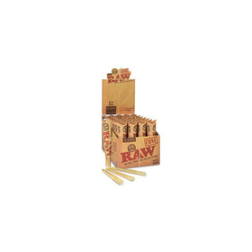 192 RAW Rolling Paper Cones Natural Hemp - full box 32 packs of 6