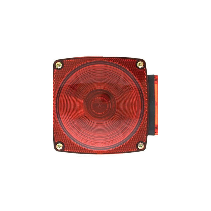 Uriah Products UL440011 4-1/2" Red Square Combo Stop and Turn Light with License Light (Left Side)