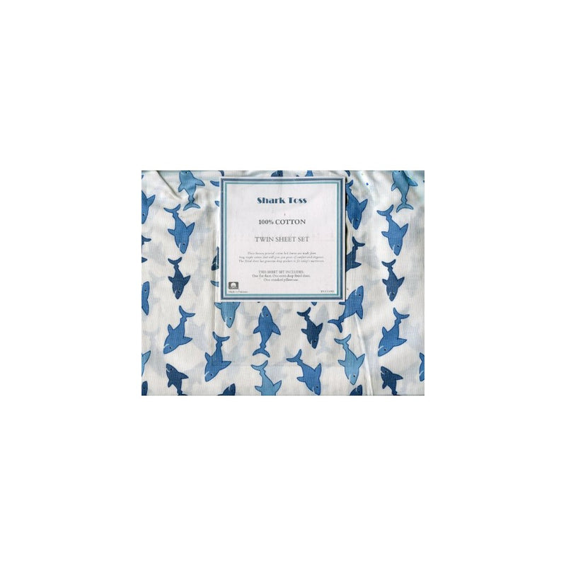 TWIN HILLCREST SHEETS (SHARK TOSS) by Hillcrest Fine Linens