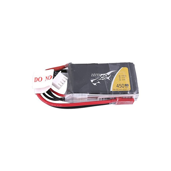 Tattu 11.1V 450mAh 3S LiPo Battery Pack 45C with JST Plug for Small Size FPV Blade Torrent 110 Baby Hawk Micro 2 E-Flite 180 CFX