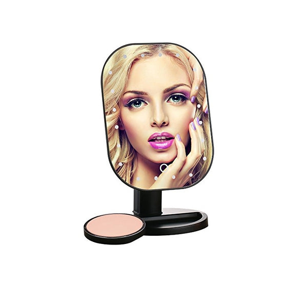 SURI Led Lighted Makeup Mirror Vanity Mirror, Touch Screen with Natural Daylight Cosmetic Countertop Mirror with 20 Led Lights for women