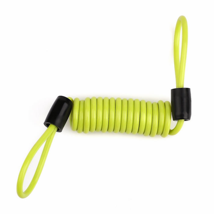 Disc Lock Reminder Cable Bike Motorcycle Alarm Safety Lanyard Spring Coil Wire SPC001 (Yellow)
