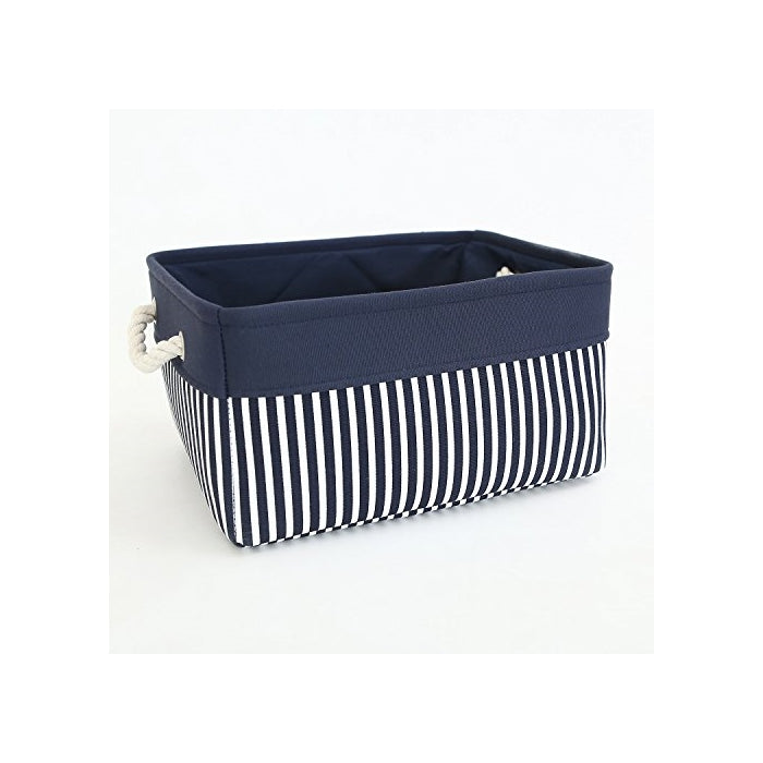 TcaFmac Small Basket Rectangular Fabric Storage Basket Canvas Storage Bins Gift Basket Empty