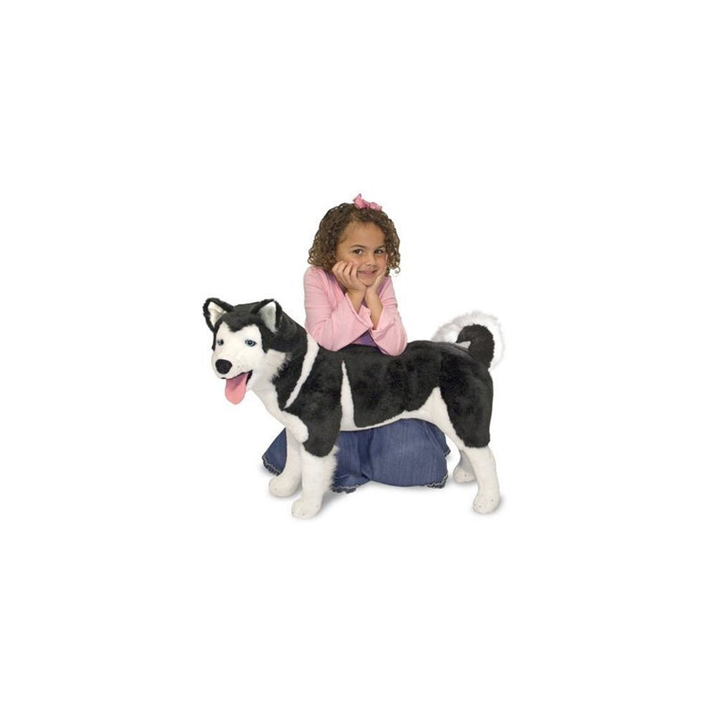 Melissa & Doug Giant Siberian Husky - Lifelike Stuffed Animal Dog (over 2 feet tall)