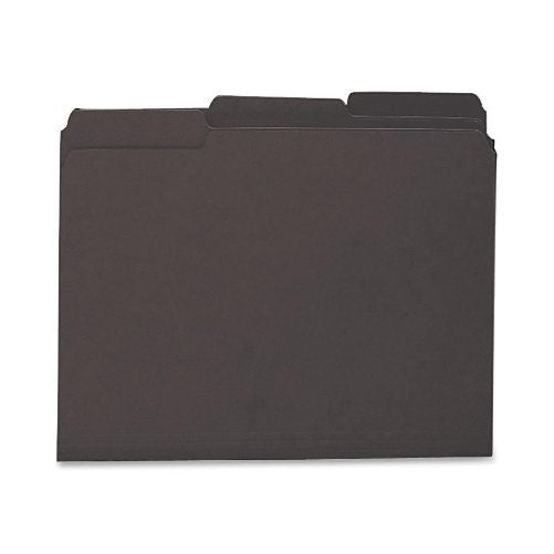 Smead Interior File Folder, 1/3-Cut Tab, Letter Size, Black, 100 per Box (10243)