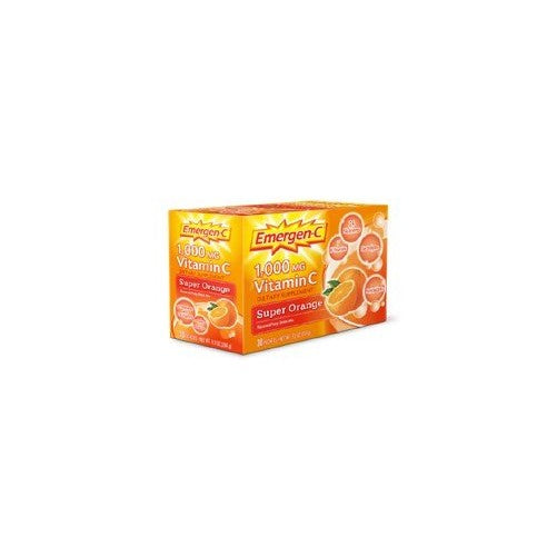 Emergen-C Vitamin C Fizzy Drink Mix, 1000 mg, Super Orange, 0.3 Ounce Packets 30 packets.