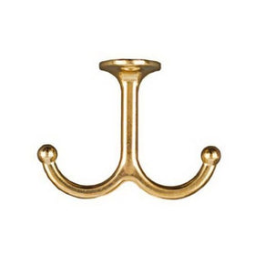 National Hardware N245-811 V165 Undershelf Coat Hook, Brass