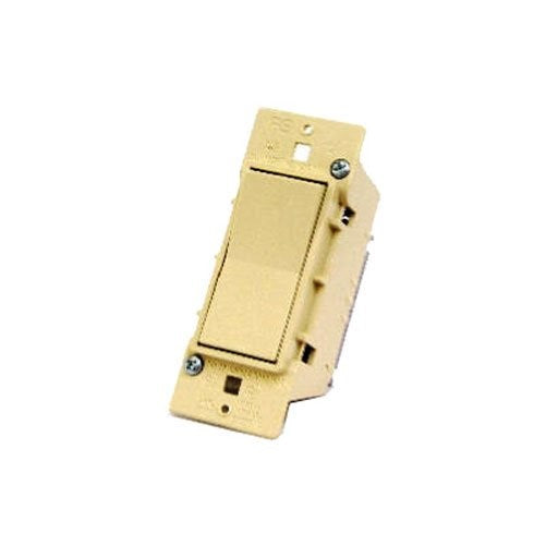 UNITED STATES HDW E-100C Ivory Single Electric Switch, 1-9/16 x 4-1/4