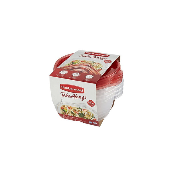 Rubbermaid TakeAlongs 3.2 Cup Small Bowls, Food Storage Container, 4 Pack