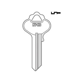 Hy-Ko Replacement Key Blank Fits Independent / Lico Single Sided Brass Nickel Plated Polybg