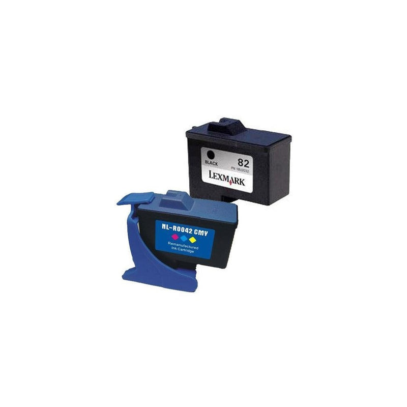 Generic2 Pack Lexmark 82/83 (18L0860) Remanufactured Inkjet/Ink Cartridges Combo (One each: Black 18L0032, Color 18L0042)