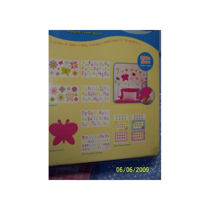 Instant Room Decor 200 Letters & Numbers Other (Value Pk-girl)