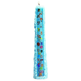 Biedermann & Sons Baby Shower Birthday 1 to 21 Pillar Candle, Light Blue, 15-Inches Tall