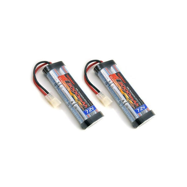 2 pcs 7.2V 3000mAh Flat NiMH High Power Battery Packs with Tamiya Connectors for RC Cars