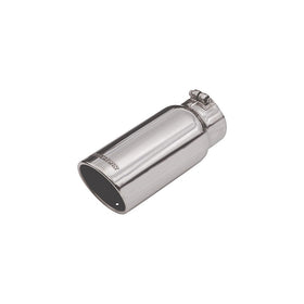 Flowmaster 15368 Exhaust Tip - 5.00 in. Rolled Angle Polished SS Fits 4.00 in. Tubing - clamp on