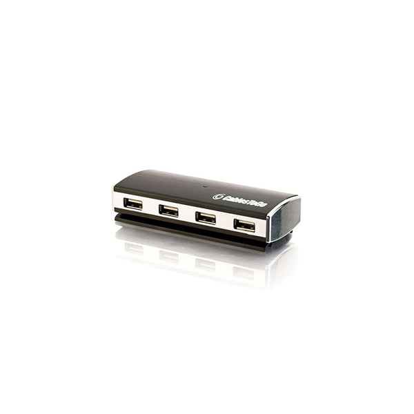 C2G/Cables to Go 29508 4-Port USB 2.0 Aluminum Hub for Chromebooks, Laptops, and Desktops