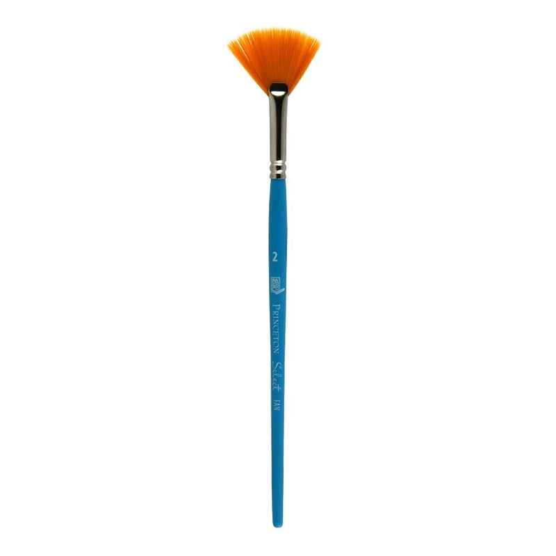 Princeton Select Artiste, Mixed-Media Brushes for Acrylic, Oil, Watercolor Series 3750 Fan Synthetic, Size 2