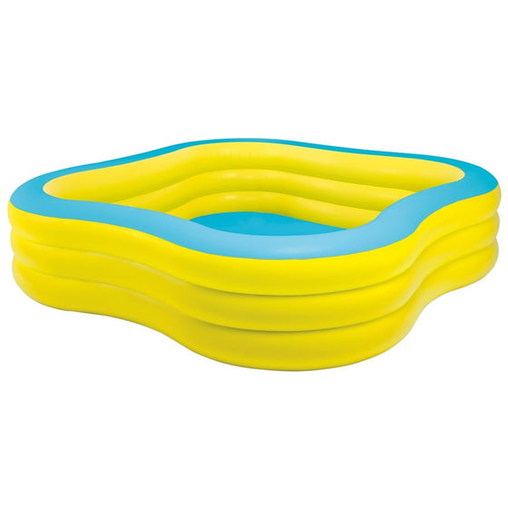 Intex Swim Center Family Inflatable Pool, 90" X 90" X 22", for Ages 6, Color may vary