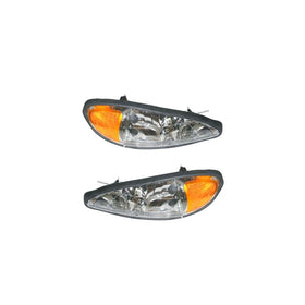 Pontiac Grand Am 1999-2005 99 00 01 02 03 04 05 Head Light Headlight Pair Set