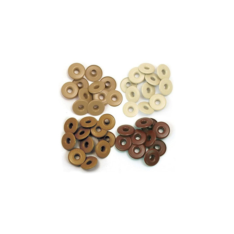 We R Memory Keepers Eyelets for Scrapbooking, Brown, Wide