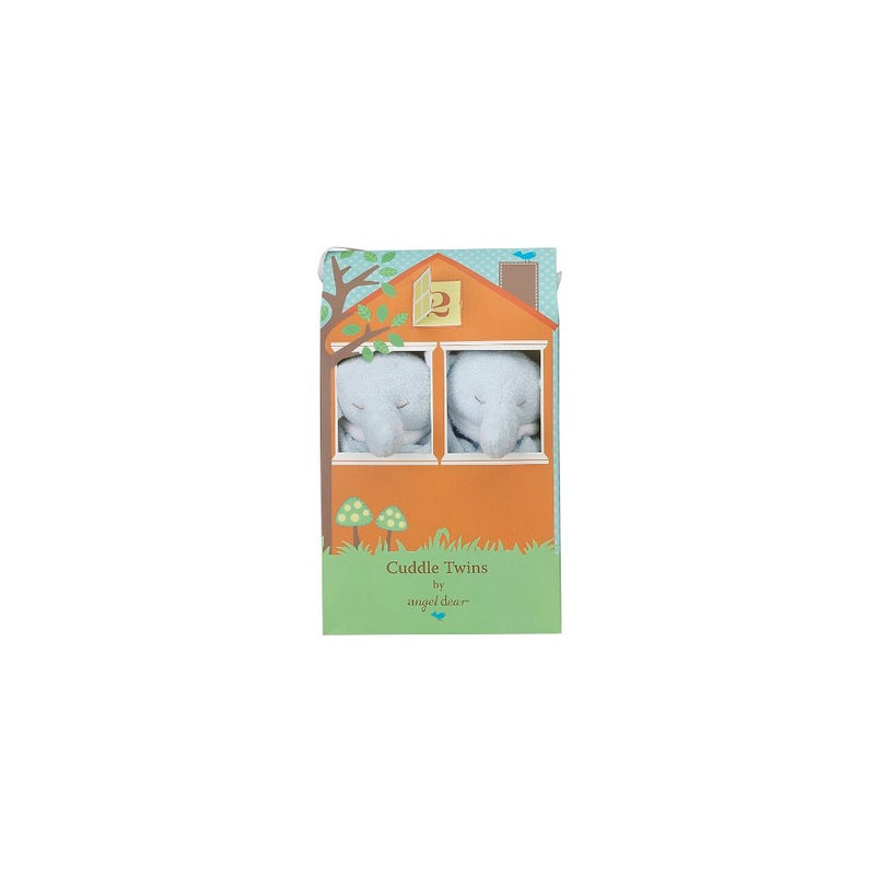 Angel Dear Cuddle Twin Set, Blue Elephant