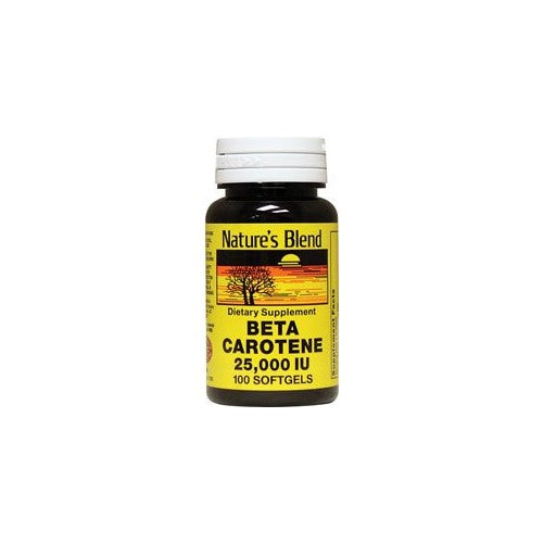 Nature's Blend Beta Carotene 25,000 IU 100 Softgels